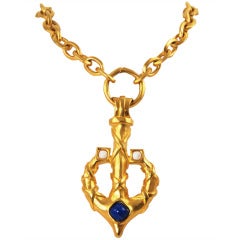 Karl Lagerfeld Necklace with Stylized Anchor Pendant