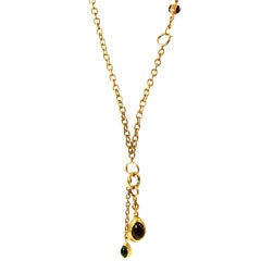 1970s-80s Chanel Necklace with Gripoix Drops