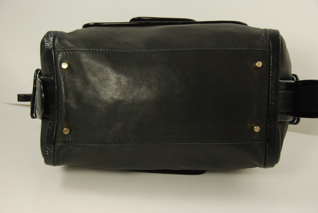 Pierre Hardy Black Leather Handbag In Excellent Condition For Sale In New York, NY