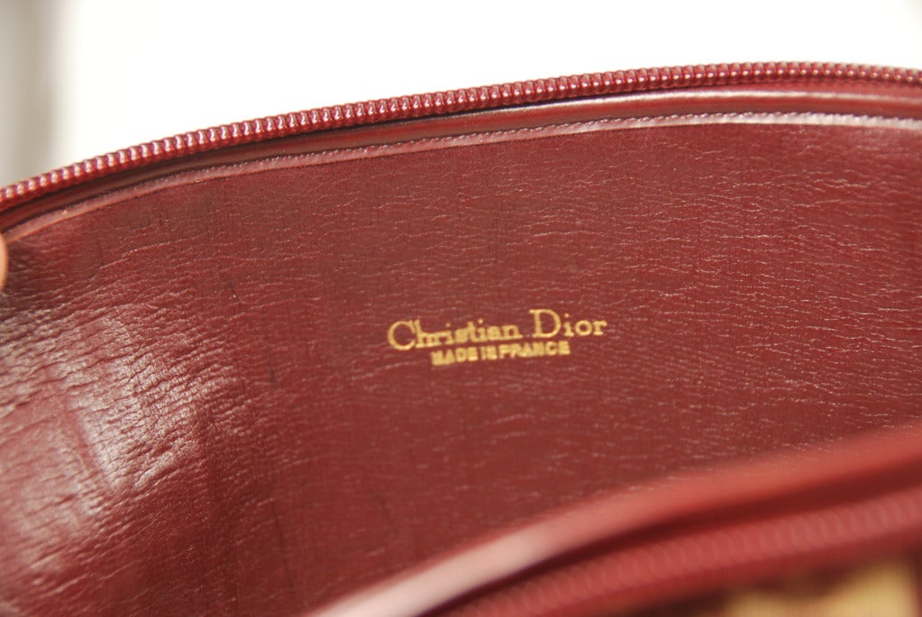 1970s Dior Burgundy Shoulder Bag In Excellent Condition In New York, NY