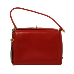 Vintage Gucci Red Leather Handbag