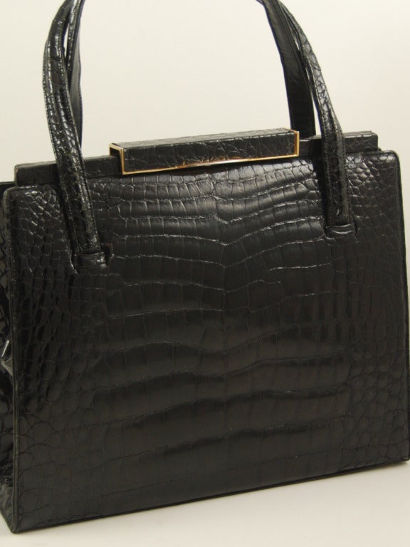 Lucille de Paris alligator frame bag from the 1960s. In its day Lucille de Paris was the 