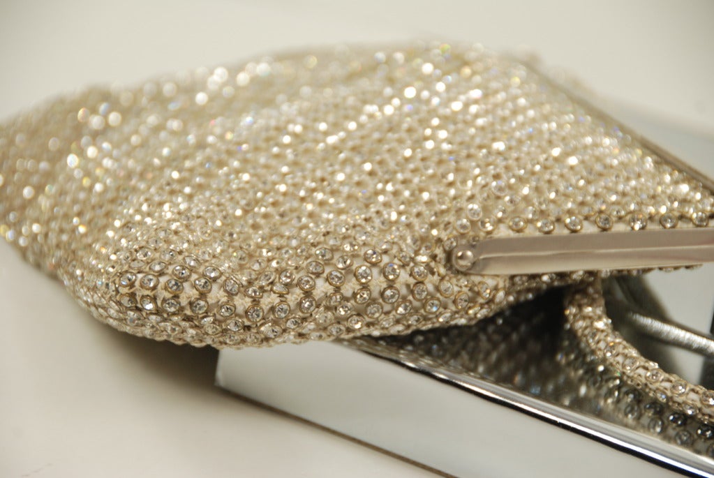 1950s Vintage Rhinestone Evening Bag For Sale 2