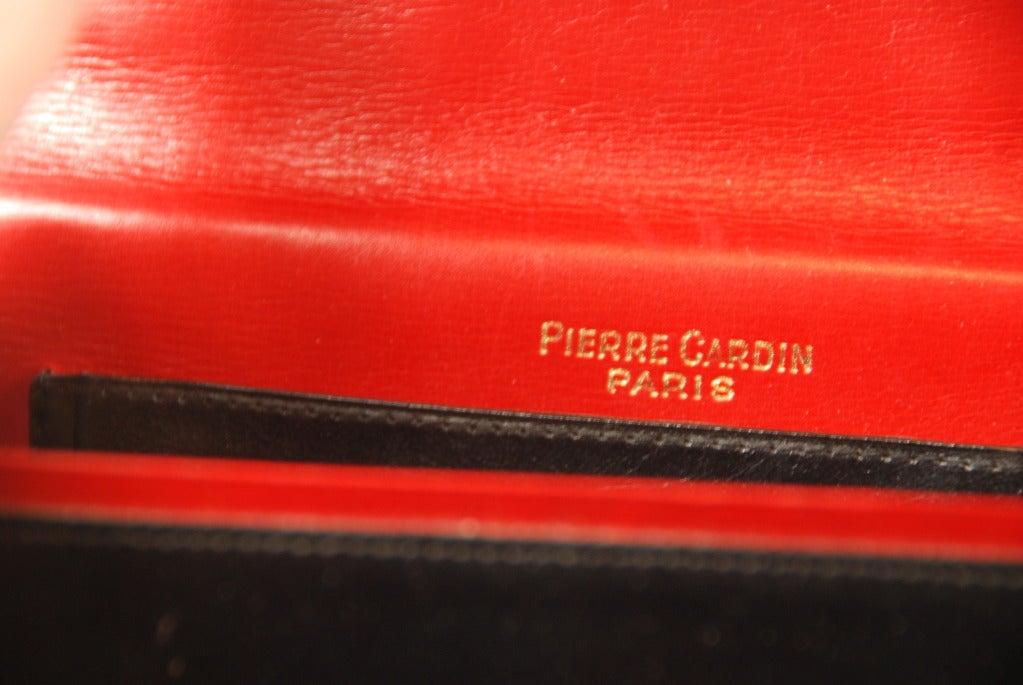 1960s Pierre Cardin Red Leather Handbag 1