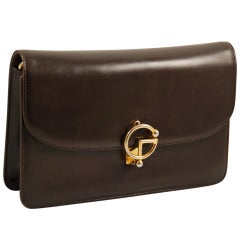 1970s Brown Leather Gucci Handbag