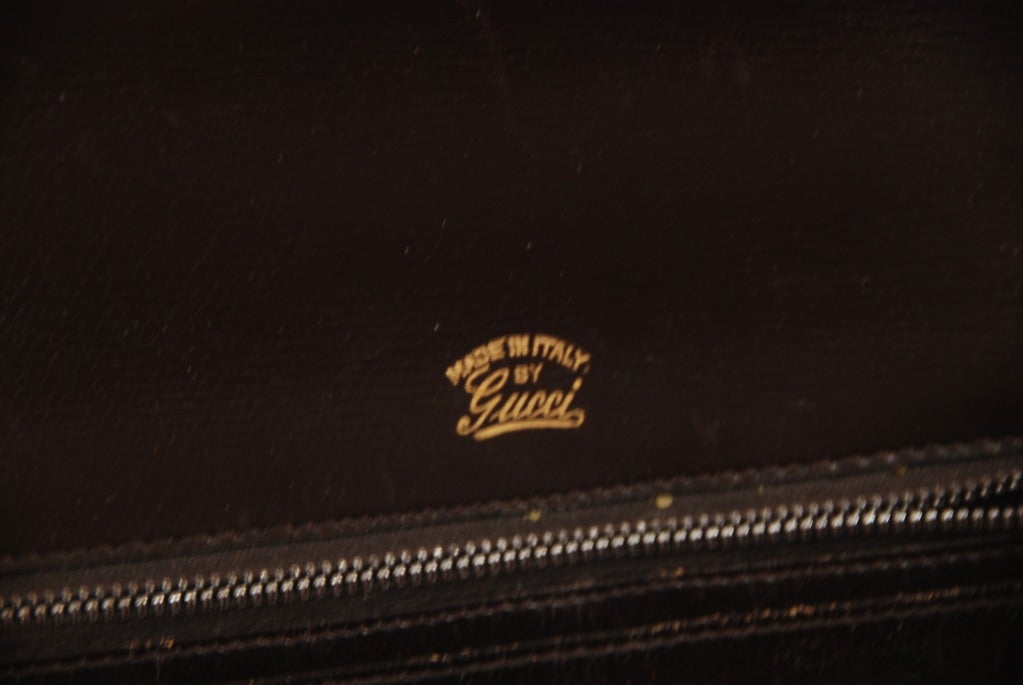 Women's 1970s Brown Leather Gucci Handbag