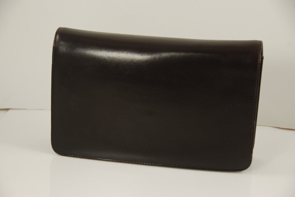 1970s Brown Leather Gucci Handbag 1
