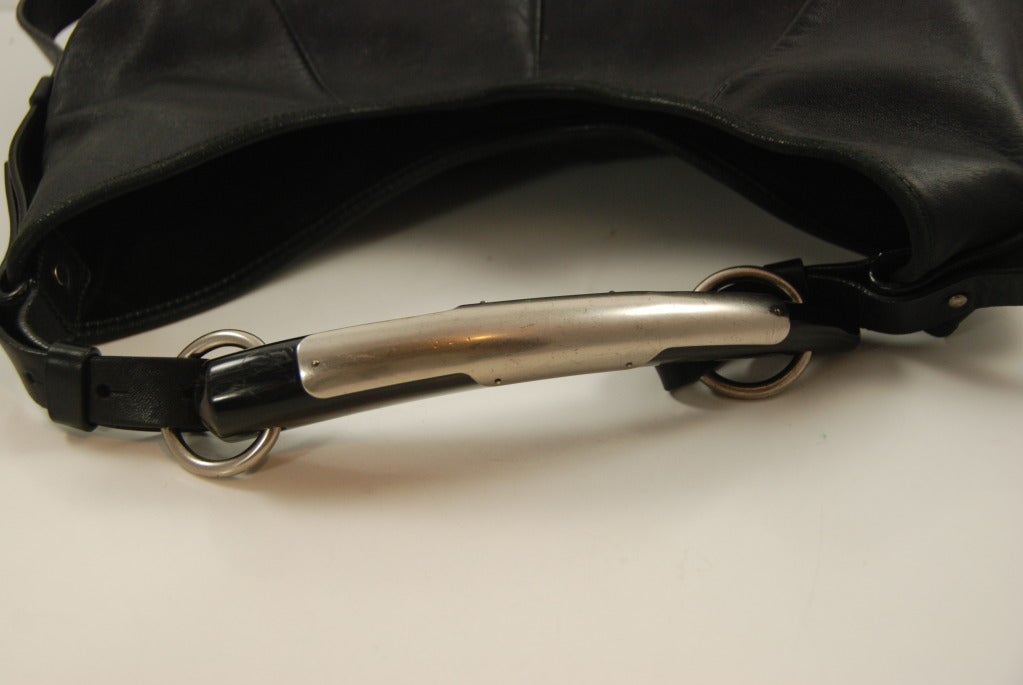 Mombasa leather handbag Yves Saint Laurent Black in Leather - 32394376