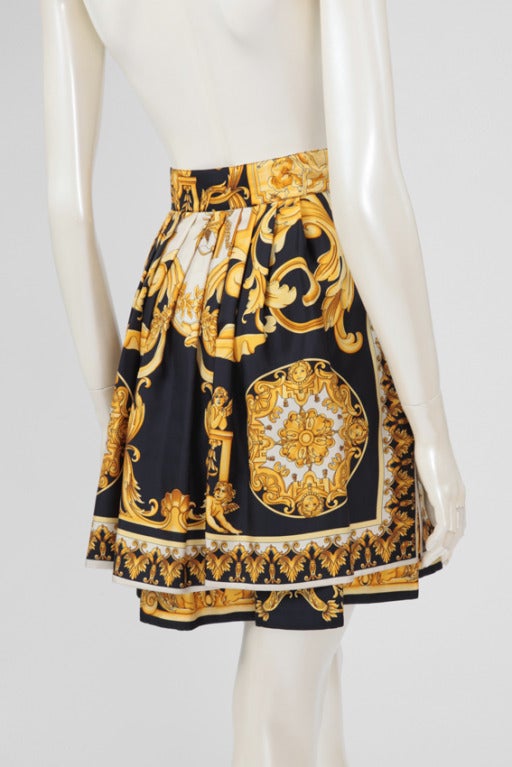 versace print skirt