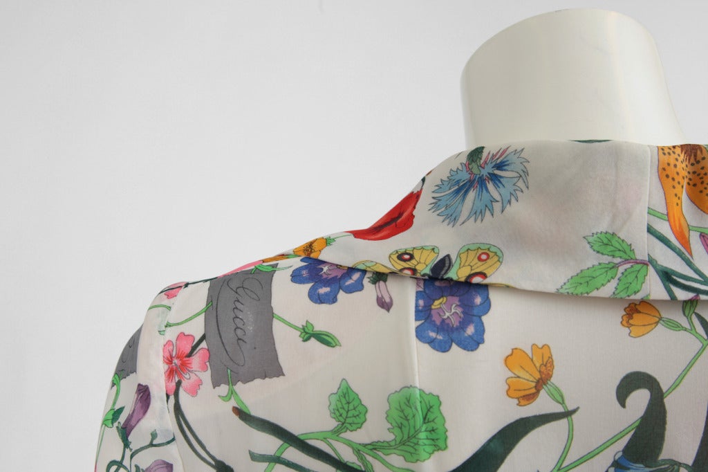 Gucci Organza Flora Print Gown 2