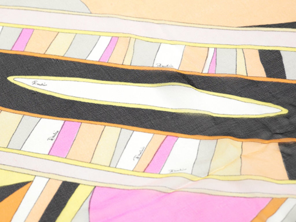 Iconic Emilio Pucci Silk Scarf 1970s