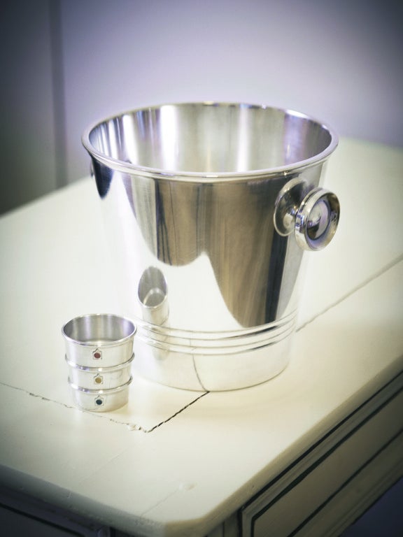 Saint-Médard Silver Ice Bucket French Art Déco 1930