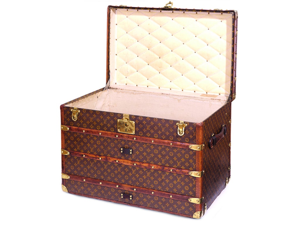 This marvellous Lady’s Trunk in Monogram Canvas with Brass and Composite Leather Bound with Leather Handles to either end and mounted on casters, was the first piece I acquired for HAUTE VINTAGE from Christie’s London. The interior is lined in Ivory