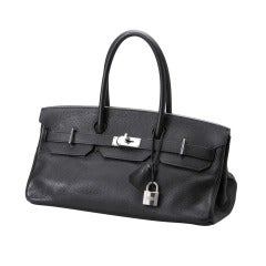 Hermès Black Shoulder Birkin Bag 2005