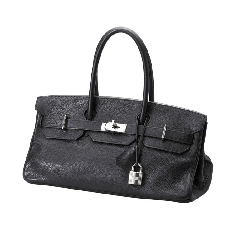 Hermès Black Shoulder Birkin Bag 2005 For Sale