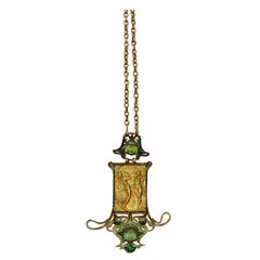Very Rare Rene Lalique Art Nouveau  Les Danseuses Necklace