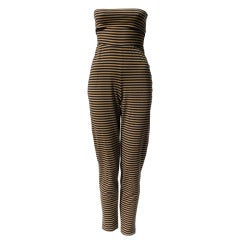 Romeo Gigli Per Callaghan Striped Bandeau Jumpsuit 1989