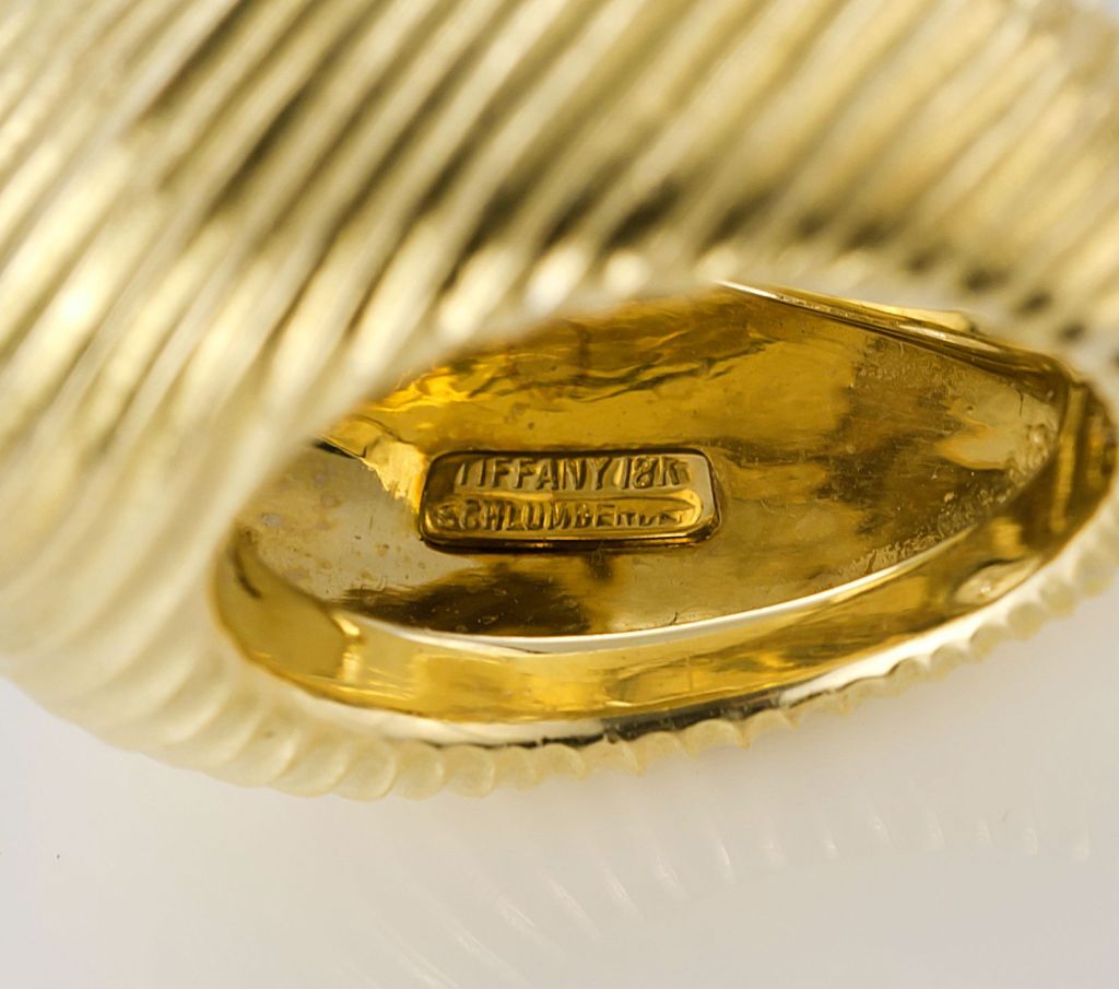 Women's TIFFANY SCHLUMBERGER Diamond Gold Signet RIng
