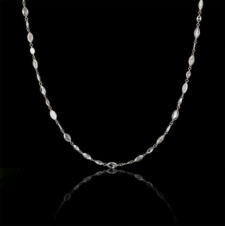 Rose Cut MQ & Round Chains approx 6 ct