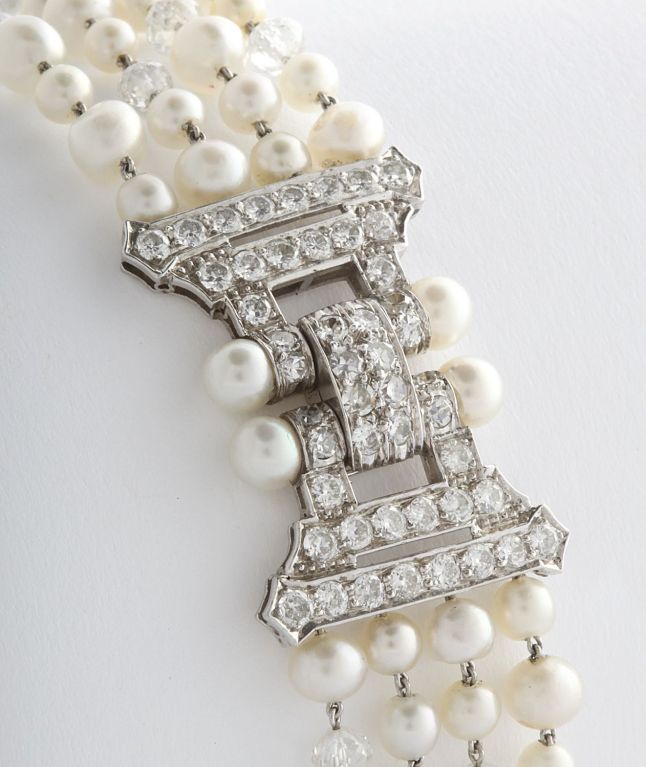 Natural Pearl Diamond Bracelet