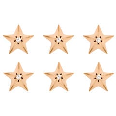 Gold and Diamond Star Scatter Pins