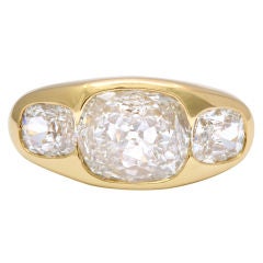 Three Stone Diamond Gypsy Ring
