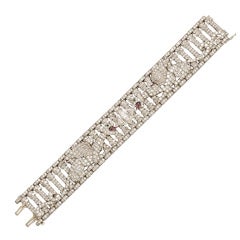 Highly Important Rare Art Deco Diamond Bracelet