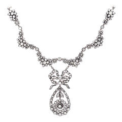 Late Victorian Splendid Garland Style Diamond Necklace
