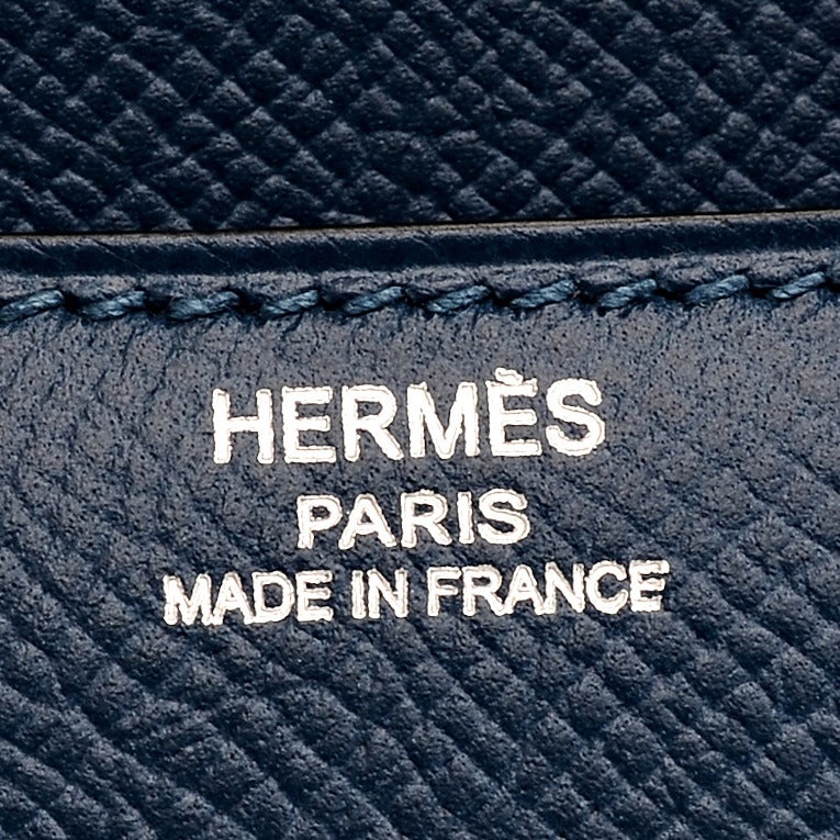 Hermes Blue Thalassa Epsom Constance Elan 25cm with Palladium Hardware - Never Carried 3