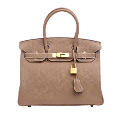 Hermes Etoupe Togo Birkin 30cm Gold Hardware - Never Carried