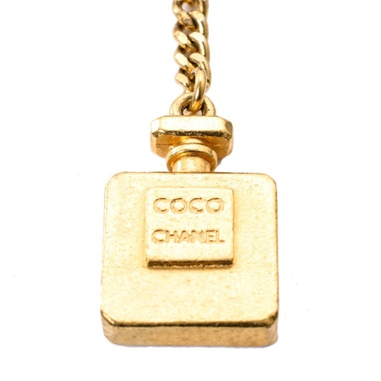Chanel Vintage No 5 Perfume Iconic Charm Hoop Earrings