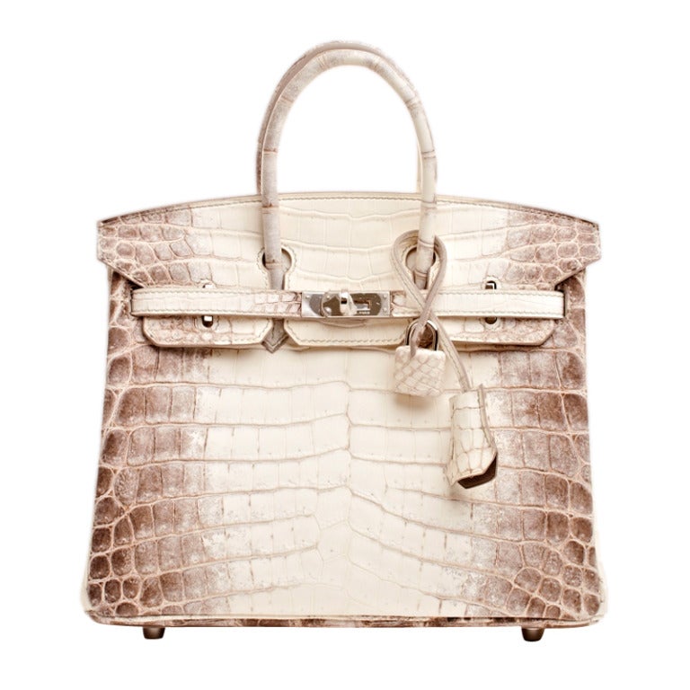 Hermes Birkin Bag 30cm White Matte Niloticus Himalayan Crocodile Palladium  Hardware