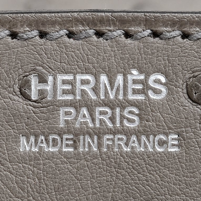 Hermes Birkin Handbag Grey Ostrich with Palladium Hardware 30 Gray 2234541