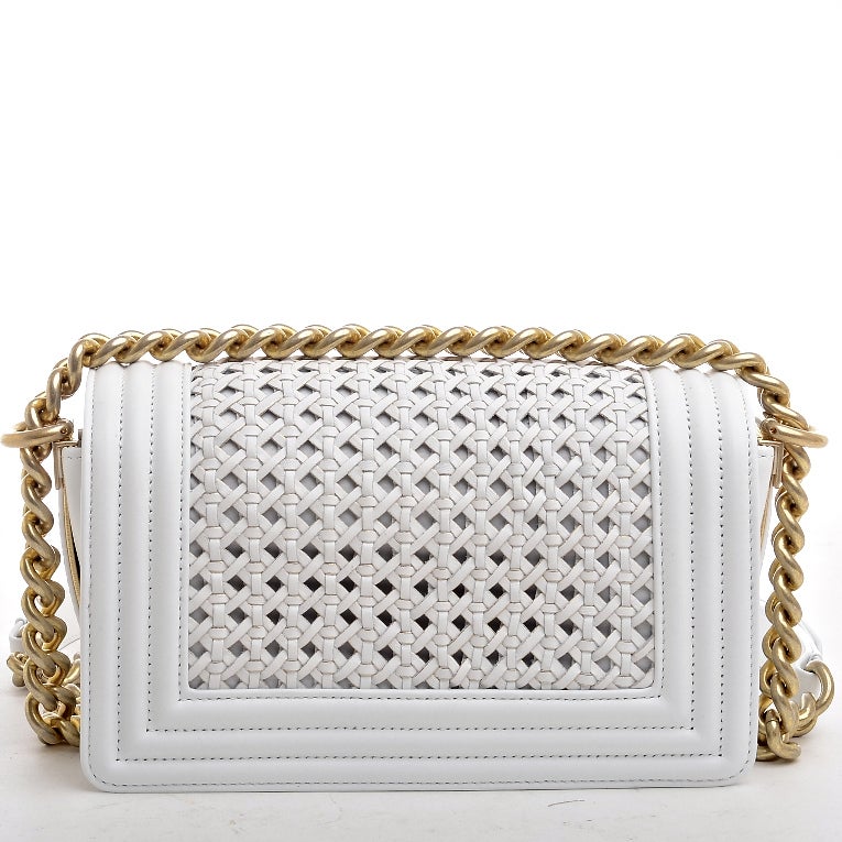 chanel boy white gold