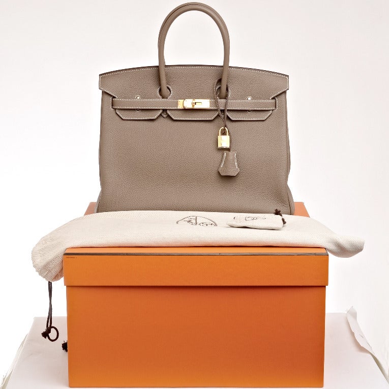 Hermes Etoupe Togo Birkin 35cm Gold Hardware Hermes Etoupe Togo Birkin 35cm Gold Hardware