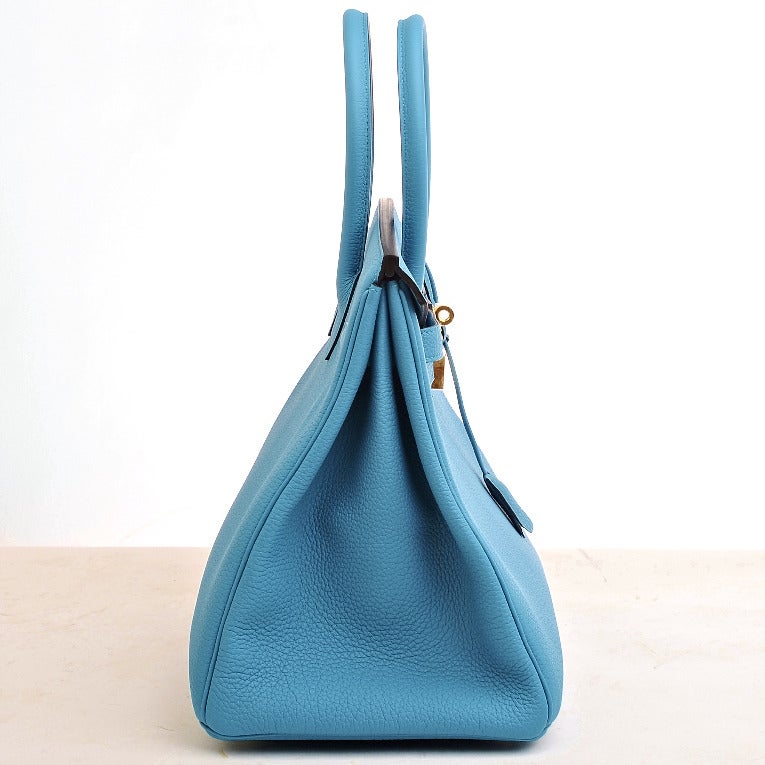 hermes etain grey leather 35cm birkin bag with gold hardware never ...  