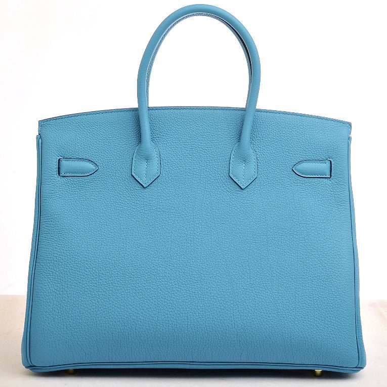 Women's Hermes Turquoise Togo Birkin 35cm Gold Hardware