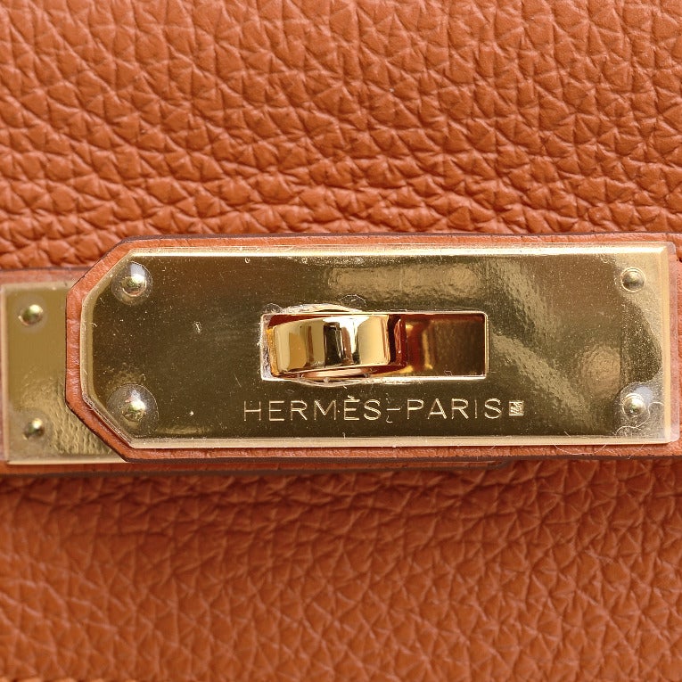 Hermes Orange H Togo Kelly 32cm Gold Hardware 2