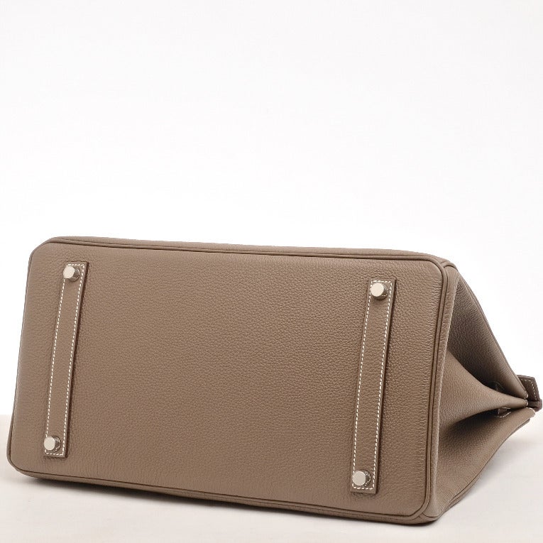 Hermes Etoupe Togo Birkin 35cm Palladium Hardware at 1stdibs