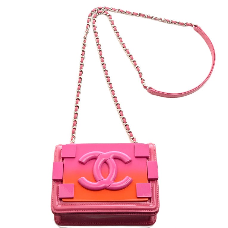 Chanel Pink Boy Brick Crossbody Bag 2