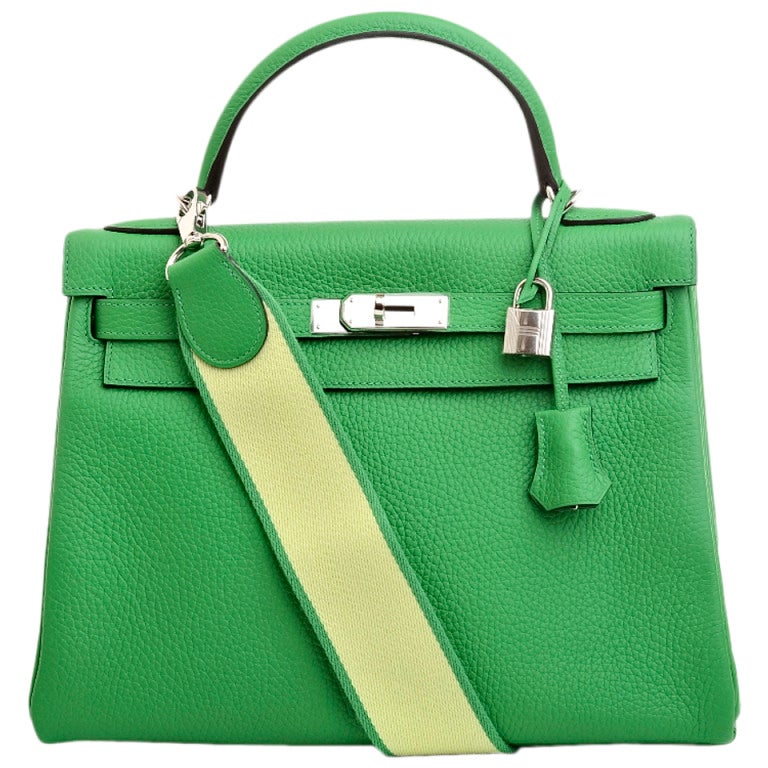 Hermes Bamboo Amazonas Kelly 32cm