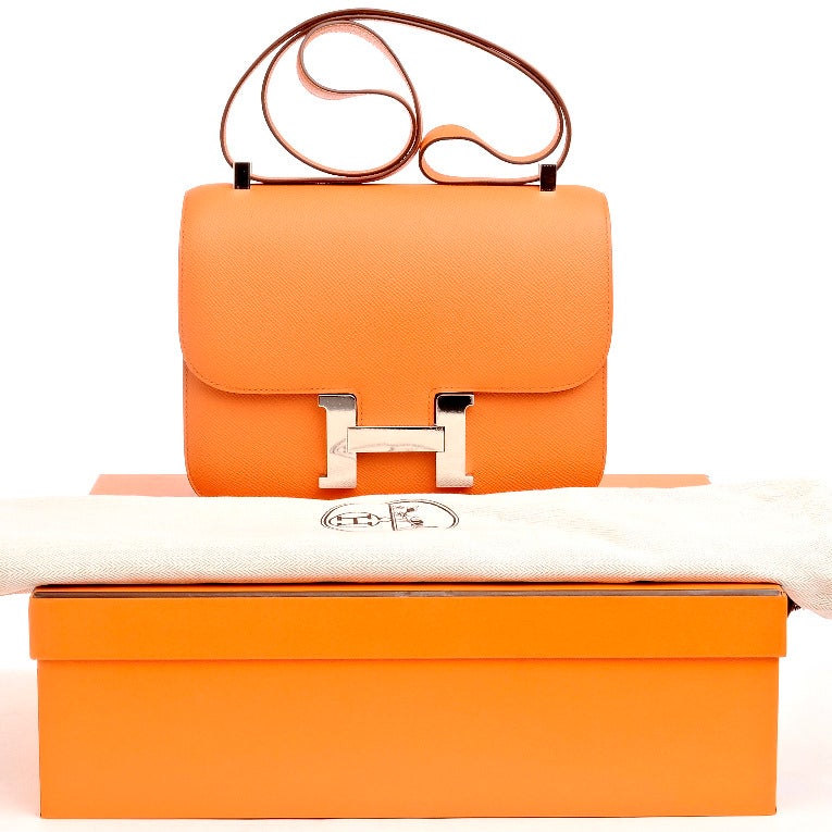 Hermes Orange H Epsom Constance 24cm 5