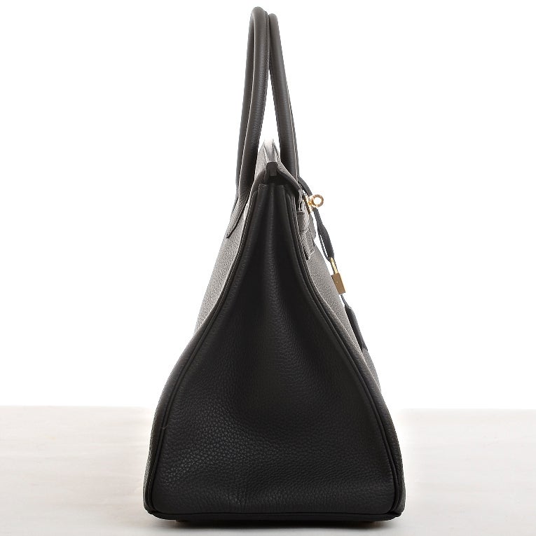 hermes leather - Hermes Black Togo Birkin 40cm Gold Hardware at 1stdibs