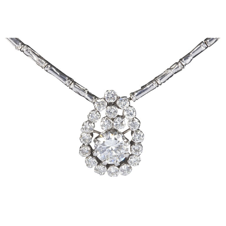 Diamond White Gold Necklace