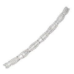 Diamond White Gold Line Bracelet