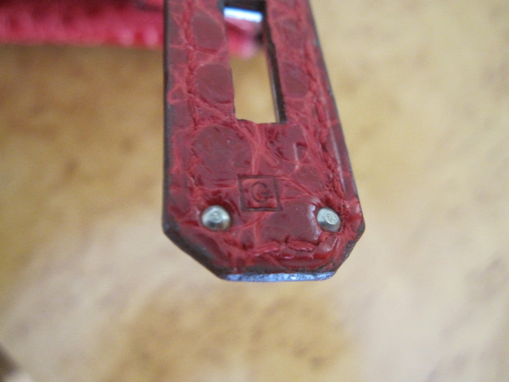 Hermes 30cm Red Crocodile Birkin Bag 4