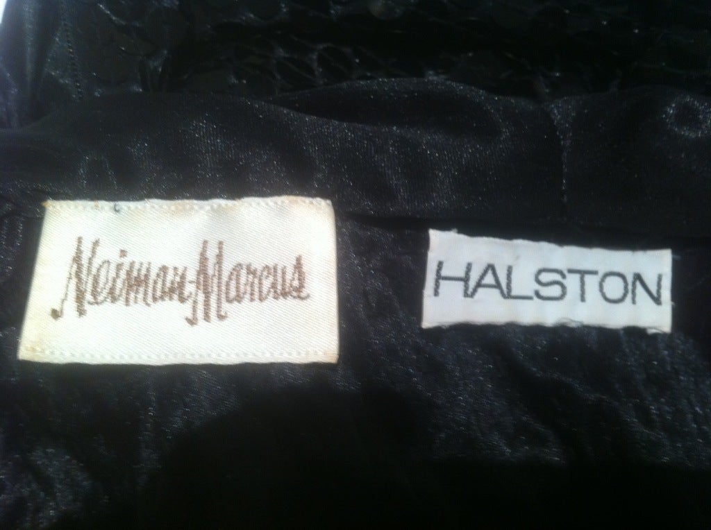 Halston 1970's disco era sexy sequin jumpsuit with belt 4