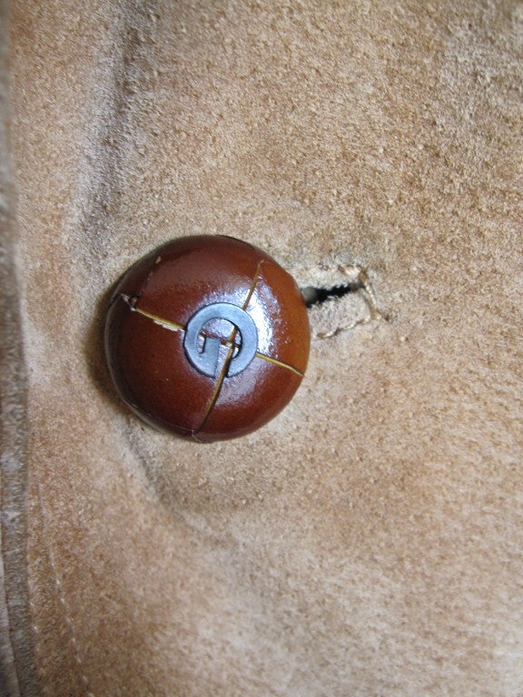 Gucci 1970's suede men's belted trench coat 3
