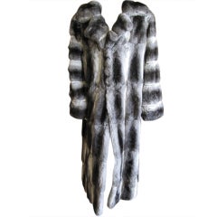 Used John Galliano Men's full length Chinchilla fur coat