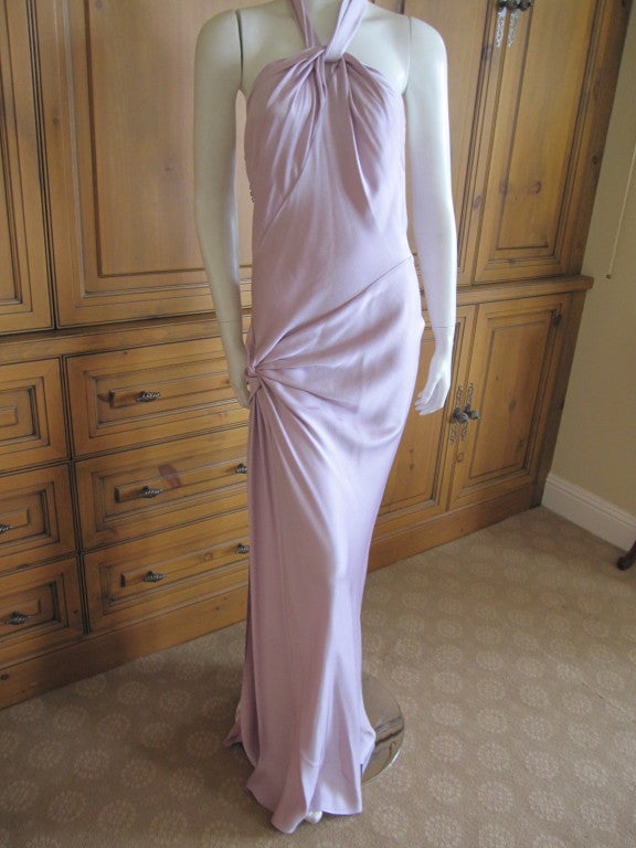 lilac halter dress